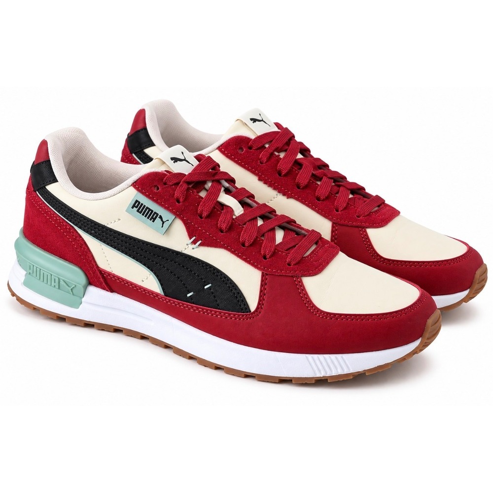 NEW Puma Graviton Retro Red White Black Sneakers 400684-01 Mens US 9